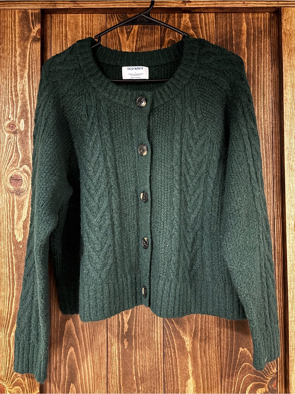 Old Navy Fair Isle Wool Blend Crop Cardigan Large
